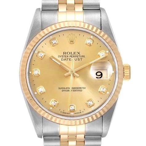 rolex 16233 gold with diamonds.